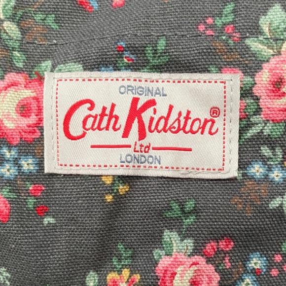 Cath Kidston Gray Floral Canvas Cloth Book Bag - Picture 2 of 7